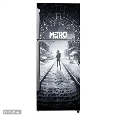 Psychedelic Collection Metro Exodus Last Light 4a gamesDecorative Extra Large PVC Vinyl Fridge Sticker (Multicolor, 60 cm X 160 cm)