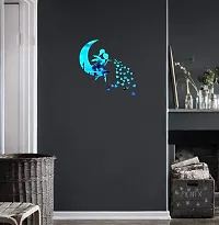 Psychedelic Collection Decorative Moon Girl Blue Acrylic Sticker Hexagon Mirror, Hexagon Mirror Wall Stickers, Mirror Stickers for Wall Large Size, Sticker Mirror-thumb1