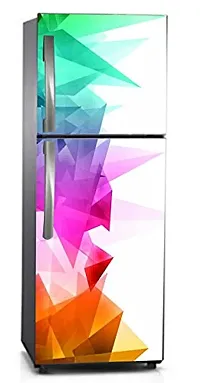 Psychedelic Collection 3D Cristal Look Decorative Extra Large PVC Vinyl Fridge Sticker (Multicolor, 60 cm X 160 cm)-thumb2