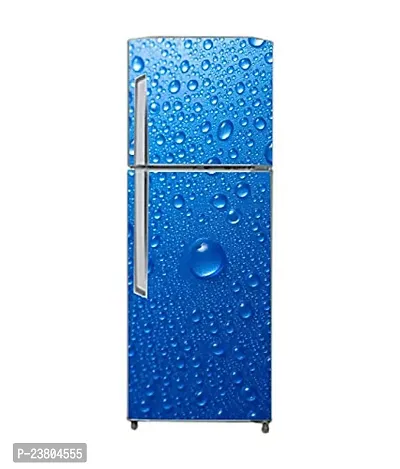 Psychedelic Collection Vinly 3D Water Drops with Blue BackgroundDecorative Extra Large PVC Vinyl Fridge Sticker (Multicolor, 60 cm X 160 cm)_PCFS53_WP-thumb3