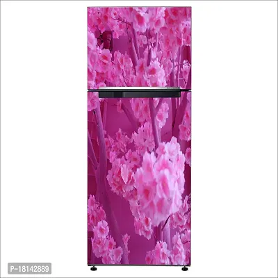 Trendy Cherry Blossoms Nature Flowerdecorative Extra Large Pvc Vinyl Fridge Sticker (Multicolor, 60 Cm X 160 Cm)-thumb3