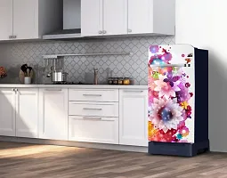 Psychedelic Collection Abstract Design Colourfull Flower Fridge Wrap Decorative Sticker (120 CmX60Cm)-thumb4