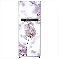 Trendy White Flower With Blurr Bckgrounddecorative Extra Large Pvc Vinyl Fridge Sticker (Multicolor, 60 Cm X 160 Cm)-thumb2