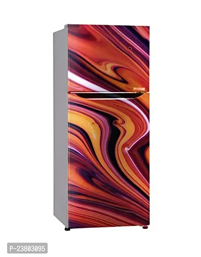 Psychedelic Collection 3D Design colourfull Light Painting Decorative Extra Large PVC Vinyl Fridge Sticker (Multicolor, 60 cm X 160 cm)-thumb4