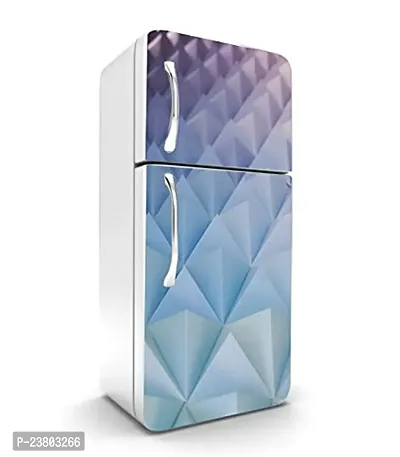 Psychedelic Collection HD 3D TringleDecorative Extra Large PVC Vinyl Fridge Sticker (Multicolor, 60 cm X 160 cm)