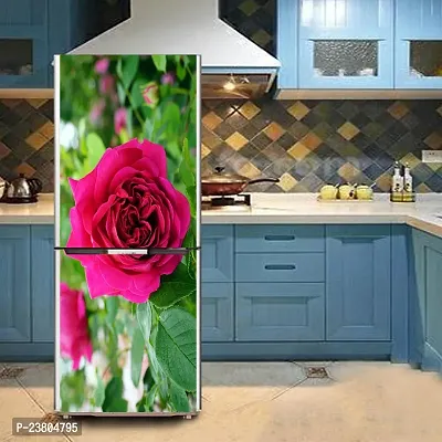 Psychedelic Collection Potted Red Rose with Green leavesDecorative Extra Large PVC Vinyl Fridge Sticker (Multicolor, 60 cm X 160 cm)_FD609_WP-thumb4