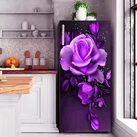 Psychedelic Collection Beautifull Coloufull Flower Decorative Fridge Sticker(Multicolor Vinyl 120X60)-thumb2