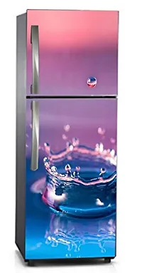 Psychedelic Collection Vinly Water Drop in A PondDecorative Extra Large PVC Vinyl Fridge Sticker (Multicolor, 60 cm X 160 cm)_PCFS33_WP-thumb2