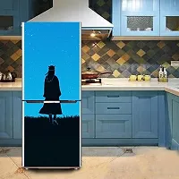 Trendy Multicolor Samurai Girl, Grass, And Blue Sky Stardecorative Extra Large Pvc Vinyl Fridge Sticker (Multicolor, 60 Cm X 160 Cm)Fd445Wp-thumb3