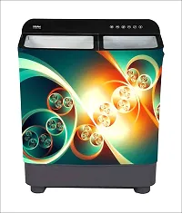 Psychedelic Collection decoartive Abstract Light Beautiful washingmachine Sticker (Multicolor PVC Vinyl 86x60)-thumb1