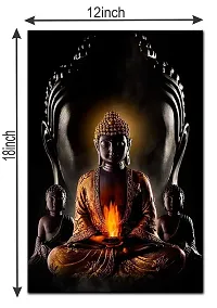 Psychedelic Collection ful Black Buddha Multicolor Wall Posters 18x12-thumb4