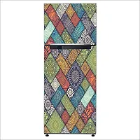 Psychedelic Collection Mandala patternDecorative Extra Large PVC Vinyl Fridge Sticker (Multicolor, 60 cm X 160 cm)-thumb2