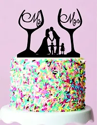 Psychedelic Collection mr .mrs Black Acrylic Cake Toppers_CT-B-20-thumb2