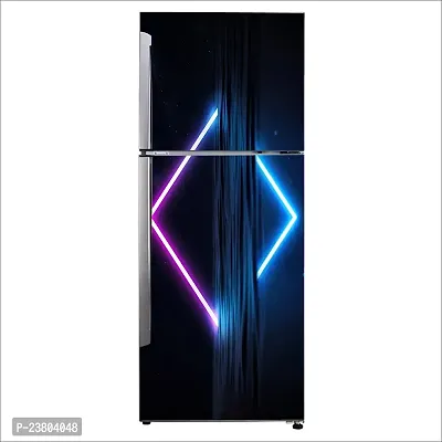 Psychedelic Collection Glowing Triangle neonDecorative Extra Large PVC Vinyl Fridge Sticker (Multicolor, 60 cm X 160 cm)-thumb0