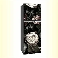 Trendy Abstract Flower Design Fridge Wallpaper Poster Self Adhesive Vinyl Fridge Wrap Decorative Wall Sticker (Pvc Vinyl, Multicolor, 60 Cm X 160 Cm)-thumb1