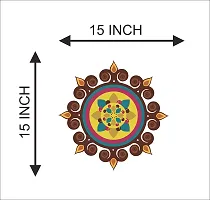 Trendy Diwali Special - Decorative Multicolored Rangoli Floor Sticker - Size 38 Cm X 38 Cm-thumb3