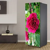 Psychedelic Collection Potted Red Rose with Green leavesDecorative Extra Large PVC Vinyl Fridge Sticker (Multicolor, 60 cm X 160 cm)_FD609_WP-thumb4