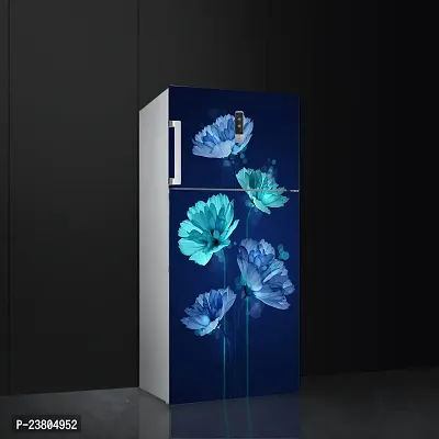 Psychedelic Collection 3D Flower BunchDecorative Extra Large PVC Vinyl Fridge Sticker (Multicolor, 60 cm X 160 cm)_PCFS213_WP