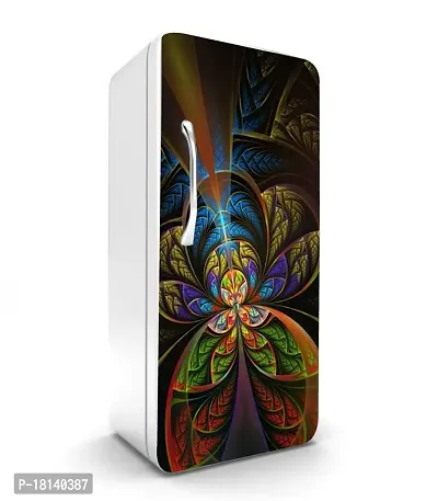 Trendy Abstract Design Colorfull Decorative Fridge Sticker Multicolor Vinyl 120X60-Sdpcfs442