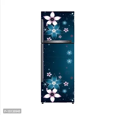 Trendy Abstract Decorative Pink Flower Vinyl Fridge Cover Wallpaper Poster Adhesive Vinyl Sticker Fridge Wrap Decorative Sticker (Pvc Vinyl Covering Area 60Cm X 160Cm )-thumb3