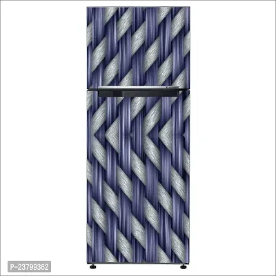 Psychedelic Collection Decorative Braid Metal line idea Purple Extra Large Sticker for Fridge Decor Double Single Door Decorative Fridge Sticker (PVC Vinyl, Multicolor, 60 cm X 160 cm)-thumb3