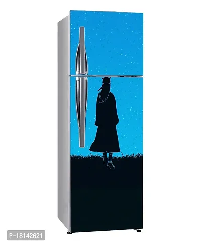 Trendy Multicolor Samurai Girl, Grass, And Blue Sky Stardecorative Extra Large Pvc Vinyl Fridge Sticker (Multicolor, 60 Cm X 160 Cm)Fd445Wp-thumb2