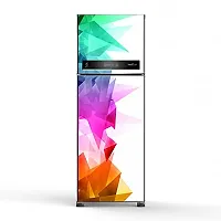 Psychedelic Collection 3D Cristal Look Decorative Extra Large PVC Vinyl Fridge Sticker (Multicolor, 60 cm X 160 cm)-thumb1