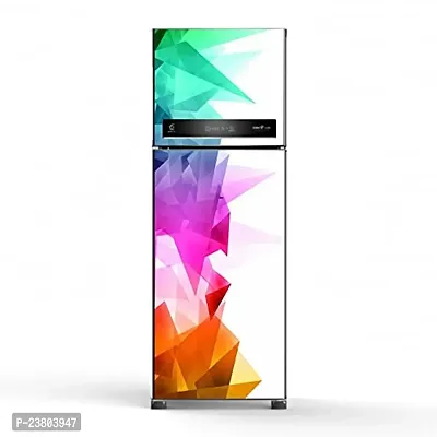 Psychedelic Collection 3D Cristal Look Decorative Extra Large PVC Vinyl Fridge Sticker (Multicolor, 60 cm X 160 cm)-thumb2