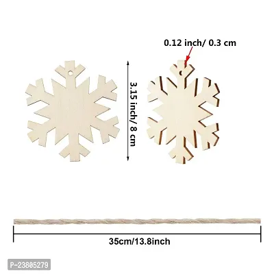 Psychedelic Collection Paintable Blank Wood Snowflake Wooden Laser Cut for Decoration DIY Prodcuts (Pack of 50)-thumb5