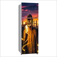 Psychedelic Collection neon mask Guy mask led Purge mask Gas mask cloudDecorative Extra Large PVC Vinyl Fridge Sticker (Multicolor, 60 cm X 160 cm)-thumb1