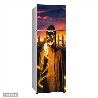 Psychedelic Collection neon mask Guy mask led Purge mask Gas mask cloudDecorative Extra Large PVC Vinyl Fridge Sticker (Multicolor, 60 cm X 160 cm)-thumb2