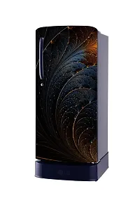 Psychedelic Collection Abstract Design Colorfull Decorative Fridge Sticker Multicolor Vinyl 120x60-SD_PCFS448-thumb1