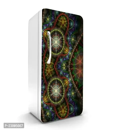 Psychedelic Collection Abstract Design Colorfull Decorative Fridge Sticker Multicolor Vinyl 120x60-SD_PCFS444