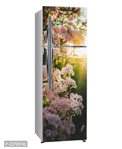 Psychedelic Collection Decorative Abstract Multicolor Golden Sun ray on The Flowers, and Blur Background Wallpaper Sticker for Fridge Decor 60 cm X 160 cm