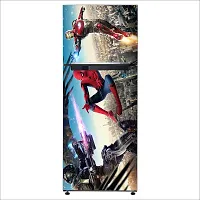 Trendy Decorative Iron Man Vulture And Spiderman Fridge Double Single Door Decorative Sticker (Pvc Vinyl, Multicolor, 60 Cm X 160 Cm) Fd739New-thumb2
