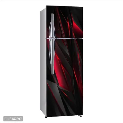 Trendy Gradient Red And Blackdecorative Extra Large Pvc Vinyl Fridge Sticker (Multicolor, 60 Cm X 160 Cm)-thumb2