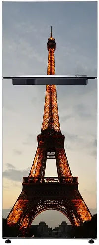 Trendy Abstract Decorative Eiffel Tower Peris Extra Lardge Fridge Sticker For Fridge Decor (Pvc Vinyl Multicolor)-thumb2