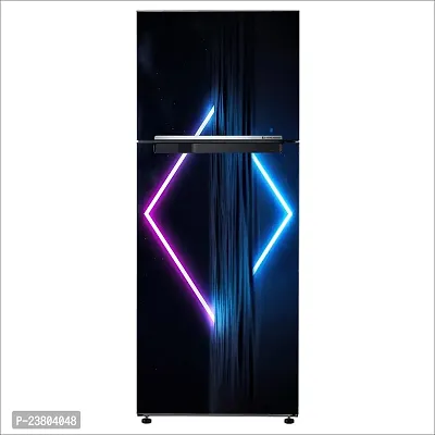 Psychedelic Collection Glowing Triangle neonDecorative Extra Large PVC Vinyl Fridge Sticker (Multicolor, 60 cm X 160 cm)-thumb3