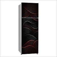 Psychedelic Collection Decorative Pattern Automotive tire Grey red Material Property Fridge Double Single Door Decorative Sticker (PVC Vinyl, Multicolor, 60 cm X 160 cm) FD954_New-thumb1