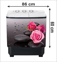 Psychedelic Collection Decorative Pink Flower Stone Washing Machine Sticker (Multicolor PVC Vinyl 86x60)-thumb2