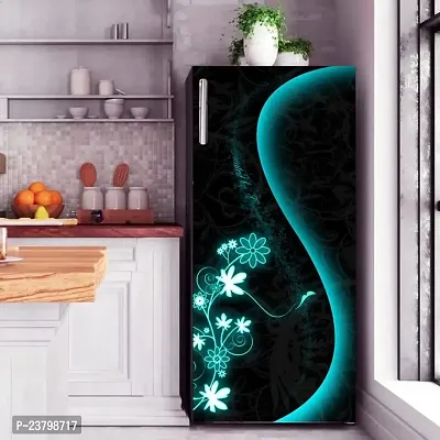 Psychedelic Collection Abstract Flower Design Fridge Wrap Decorative Sticker (120 CmX60Cm)-thumb2