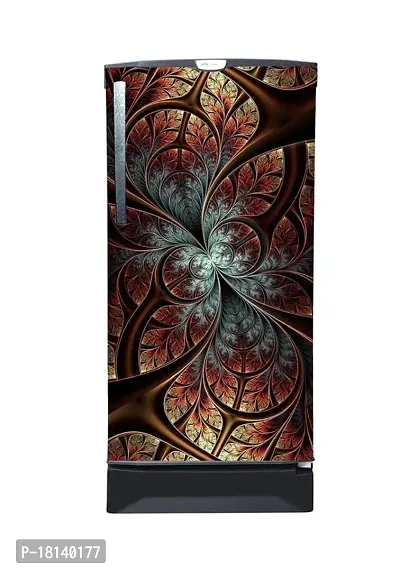 Trendy Abstract Design Decorative Coloufull Fridge Sticker(Multicolor Vinyl 120X60)-Sdpcfs375-thumb2