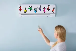 Trendy Multi Color Decorative Air Conditioner Sticker - Ac Stickerpcac112-thumb1