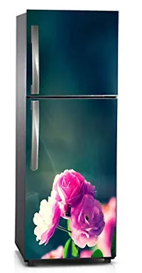 Psychedelic Collection Vinly 3D Colourful FlowerDecorative Extra Large PVC Vinyl Fridge Sticker (Multicolor, 60 cm X 160 cm)_PCFS79_WP-thumb3