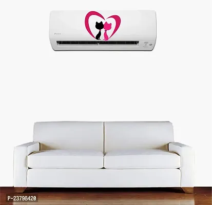 Psychedelic Collection - Loving Cate in A Heart - Air Conditioner Sticker Multicolour Size (30 cm X 37 cm) _PCAC33-thumb2