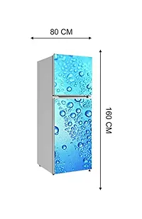 Psychedelic Collection Vinly 3D Water Drops with Blue BackgroundDecorative Extra Large PVC Vinyl Fridge Sticker (Multicolor, 60 cm X 160 cm)_PCFS50_WP-thumb4