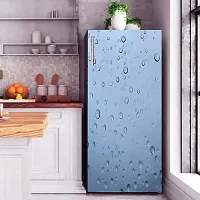 Psychedelic Collection Vinly 3D Water Drops with Blue See Adhesive Vinyl Sticker Fridge wrap Decorative Sticker (Multicolor PVC Vinyl 120x60)-thumb1