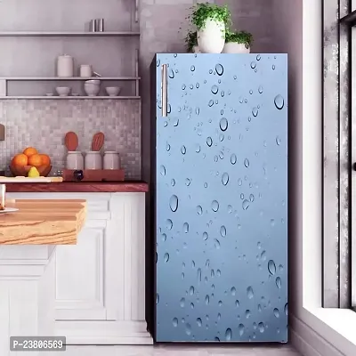 Psychedelic Collection Vinly 3D Water Drops with Blue See Adhesive Vinyl Sticker Fridge wrap Decorative Sticker (Multicolor PVC Vinyl 120x60)-thumb2