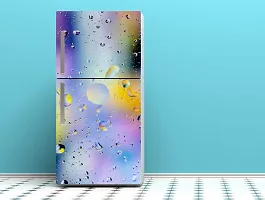 Psychedelic Collection 3D Water Dropes Colorfull Fridge Sticker (Multicolor PVC Vinyl 160x60)-thumb4