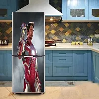 Psychedelic Collection Decorative Iron Man abstarct Wallpaper Fridge Double Single Door Decorative Sticker (PVC Vinyl, Multicolor, 60 cm X 160 cm) FD830_New-thumb3